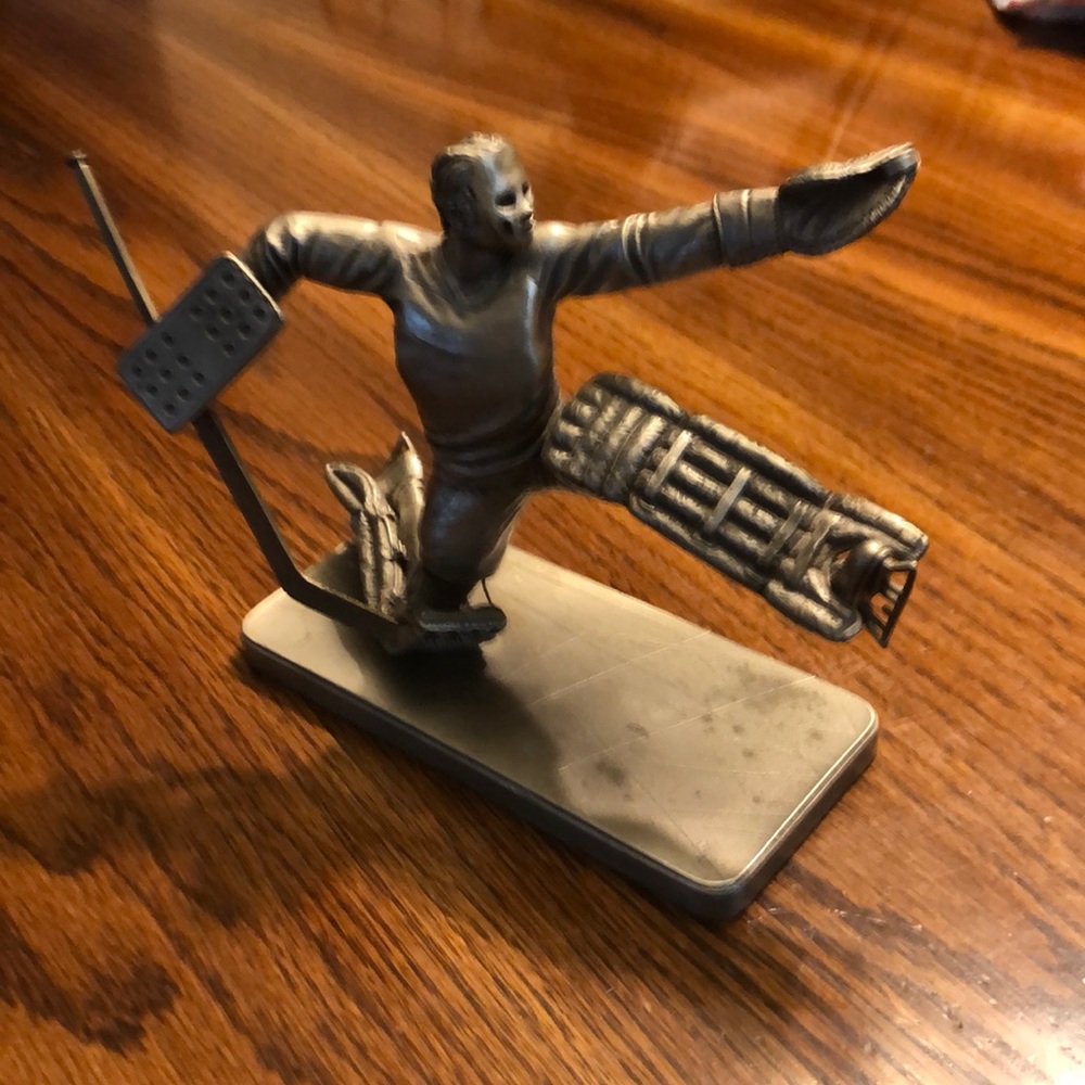 Pewter Hockey Goalie Figure